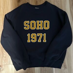 H&M navy blue graphic sweatshirt, size XS, NWOT